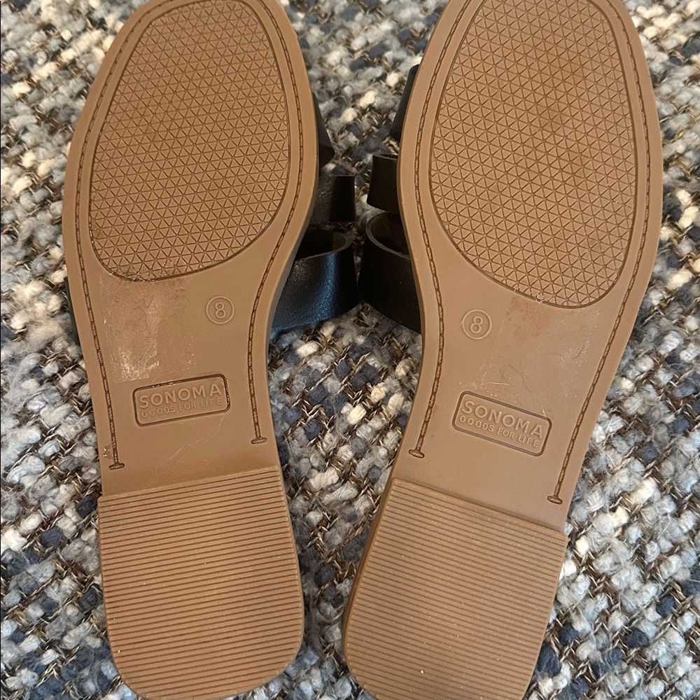 Like new. Sonoma Goods For Life® Rivka women's sandals. Black, Size 8. - Picture 11 of 13